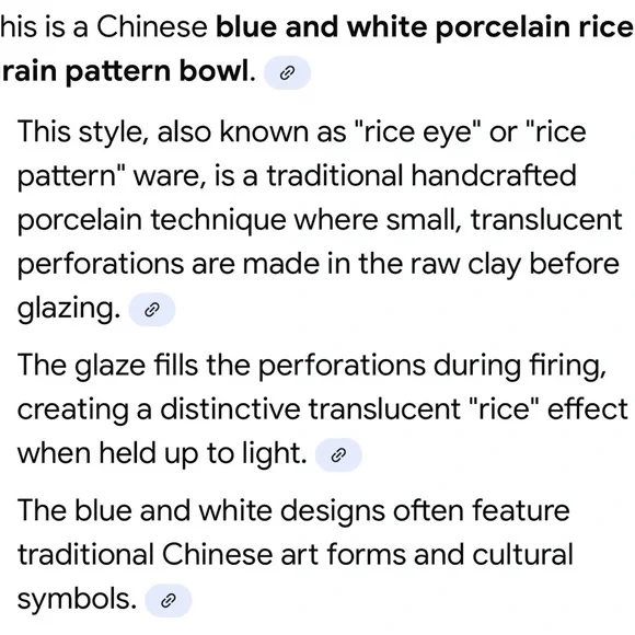 Two Porcelain Blue and White Rice grain Bowl with Bat and Lotus plant symbol. - Picture 7 of 13